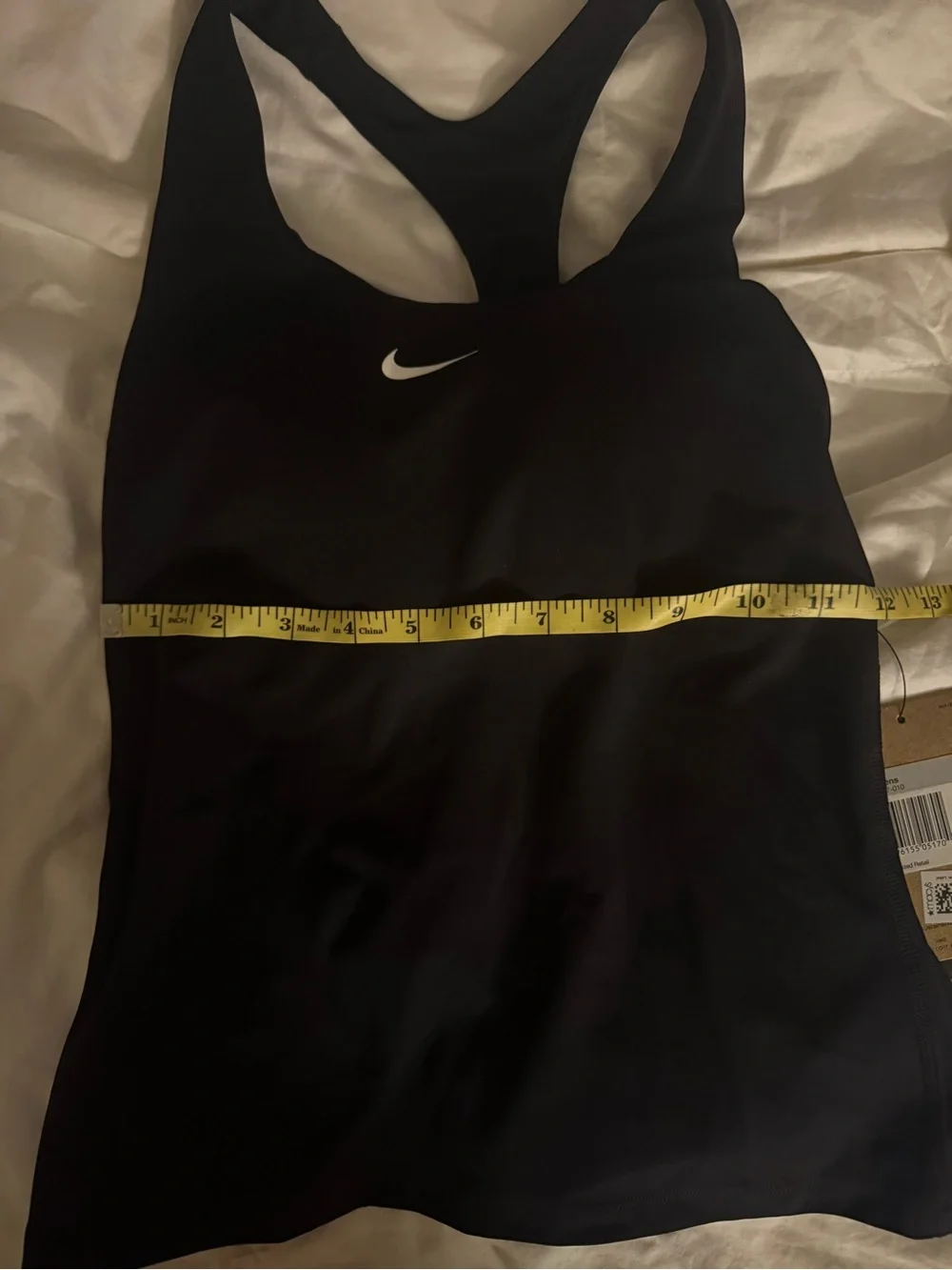 NWT Nike Black Racerback Tank with White Swoosh
